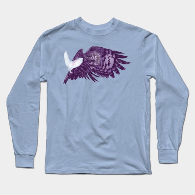 Night flight Long Sleeve T-Shirt by Dedos The Nomad